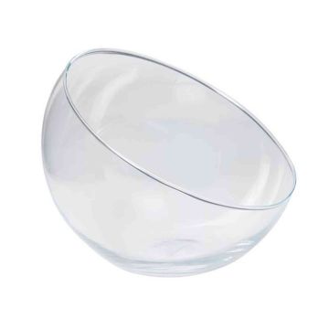 Candle glass NELLY OCEAN, globe/round, clear, 7"/17cm, Ø8"/20cm