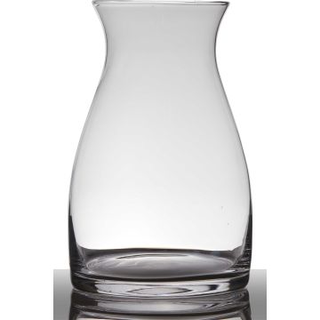 Floor vase of glass MAISIE, hourglass, clear, 12"/30cm, Ø6"/15cm