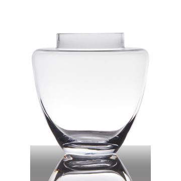 Flower vase of glass LACEY, conical/round, clear, 7"/19cm, Ø7"/19cm