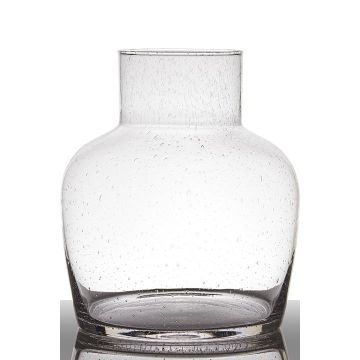 Flower vase of glass GRACIE, conical/round, clear, 10"/26cm, Ø9"/22cm