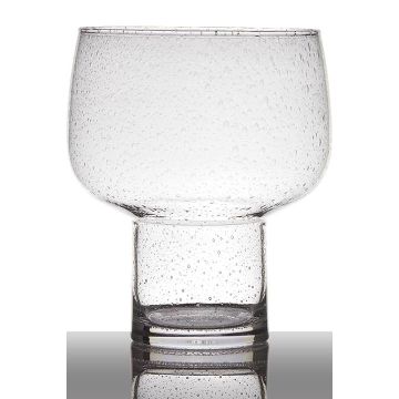 Flower vase of glass GRACIE, cylinder/round, clear, 10"/26cm, Ø9"/22cm