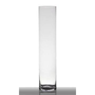 Floor vase of glass SANSA EARTH, cylinder/round, clear, 3ft/90cm, Ø7"/19cm