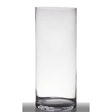 Floor vase of glass SANSA EARTH, cylinder/round, clear, 24"/60cm, Ø10"/25cm