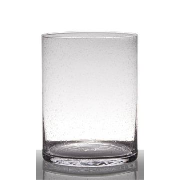 Flower vase of glass SANUA, cylinder/round, clear, 10"/25cm, Ø7"/19cm