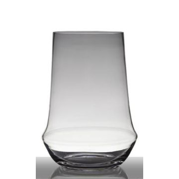 Floor vase of glass SHANE, conical/round, clear, 14"/35cm, Ø10"/25,5cm
