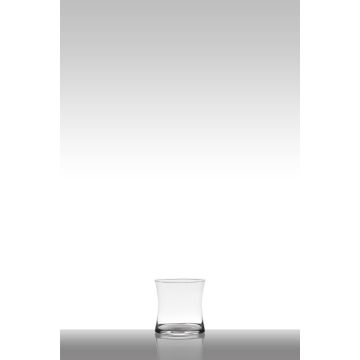 Table light glass DENNY, hourglass, clear, 4"/10cm, Ø4"/10cm
