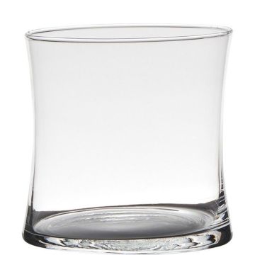 Table light glass DENNY, hourglass, clear, 6"/15cm, Ø6"/15cm