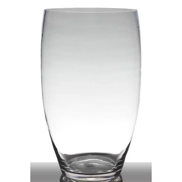 Floor vase of glass HENRY, conical/round, clear, 18"/46cm, Ø10"/26cm