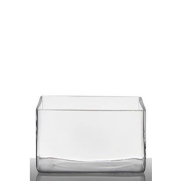 Table light glass MIRJA, cuboid/rectangular, clear, 10"x4"x6"/25x10x15cm