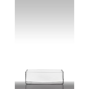 Candle bowl MIRJA, cuboid/rectangular, clear, 12"x8"x4"/30x20x10cm