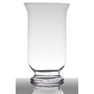 Table light glass LEA EARTH on pedestal, cylinder/round, clear, 10"/25cm, Ø6"/15cm