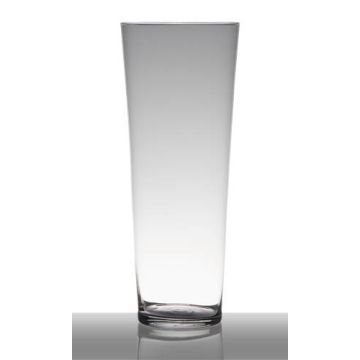 Floor vase of glass AMNA EARTH, conical/round, clear, 16"/40cm, Ø6"/16,5cm