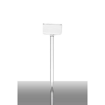 Tealight holder MILLINA on spike, cylinder/round, clear, 3.1"/8cm, Ø1.4"/3,5cm