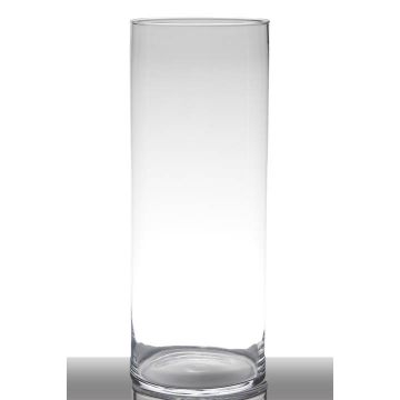 Floor vase of glass SANYA EARTH, cylinder/round, clear, 20"/50cm, Ø7"/19cm