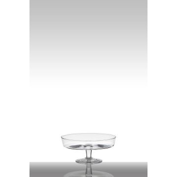 Serving dish MICK on pedestal, conical/round, clear, 4"/10cm, Ø10"/24,5cm