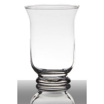 Table light glass ANASTASIYA on pedestal, hourglass, clear, 8"/20cm, Ø5.5"/14cm