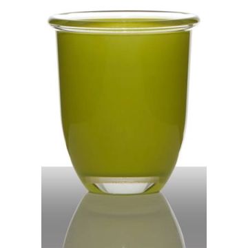 Flower pot FYNN, conical/round, light green, 4.7"/12cm, Ø4.3"/11cm