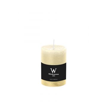 Pillar candle / Wax candle AURORA, cream, 4"/10cm, Ø2.7"/6,8cm, 42h - Made in Germany