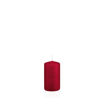 Votive candle / Pillar candle MAEVA, dark red, 3.1"/8cm, Ø1.6"/4cm, 12h - Made in Germany