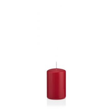 Votive candle / Pillar candle MAEVA, dark red, 3.1"/8cm, Ø2"/5cm, 18h - Made in Germany