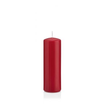Votive candle / Pillar candle MAEVA, dark red, 6"/15cm, Ø2"/5cm, 37h - Made in Germany