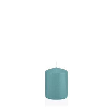 Votive candle / Pillar candle MAEVA, turquoise, 3.1"/8cm, Ø2.4"/6cm, 29h - Made in Germany