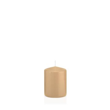 Votive candle / Pillar candle MAEVA, light brown, 3.1"/8cm, Ø2.4"/6cm, 29h - Made in Germany