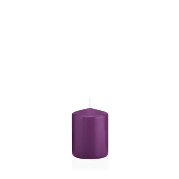 Votive candle / Pillar candle MAEVA, violet, 3.1"/8cm, Ø2.4"/6cm, 29h - Made in Germany