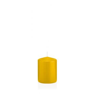 Votive candle / Pillar candle MAEVA, yellow, 3.1"/8cm, Ø2.4"/6cm, 29h - Made in Germany