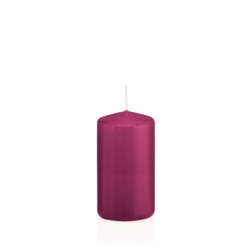 Votive candle / Pillar candle MAEVA, magenta, 4.7"/12cm, Ø2.4"/6cm, 40h - Made in Germany