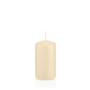 Votive candle / Pillar candle MAEVA, cream, 4.7"/12cm, Ø2.4"/6cm, 40h - Made in Germany