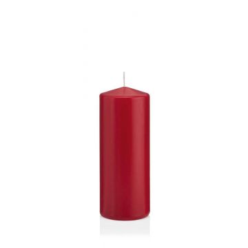 Votive candle / Pillar candle MAEVA, dark red, 6"/15cm, Ø2.4"/6cm, 54h - Made in Germany