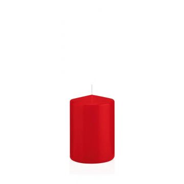 Votive candle / Pillar candle MAEVA, red, 4"/10cm, Ø2.8"/7cm, 42h - Made in Germany