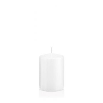Votive candle / Pillar candle MAEVA, white, 4"/10cm, Ø2.8"/7cm, 42h - Made in Germany