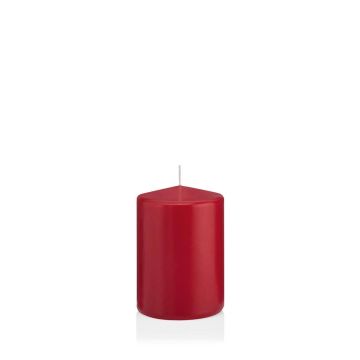 Votive candle / Pillar candle MAEVA, dark red, 4"/10cm, Ø2.8"/7cm, 42h - Made in Germany