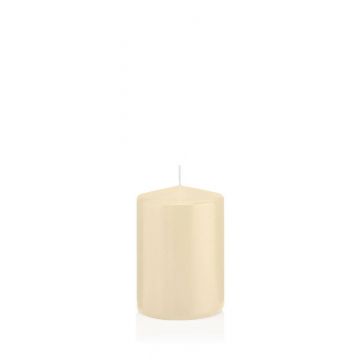 Votive candle / Pillar candle MAEVA, cream, 4"/10cm, Ø2.8"/7cm, 42h - Made in Germany