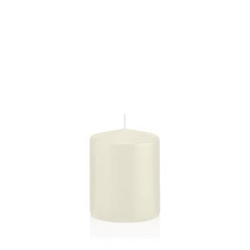 Votive candle / Pillar candle MAEVA, ivory, 4"/10cm, Ø3.1"/8cm, 37h - Made in Germany