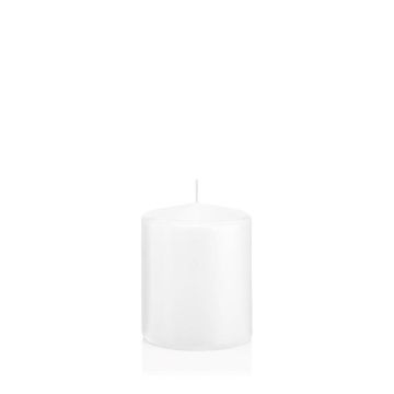 Votive candle / Pillar candle MAEVA, white, 4"/10cm, Ø3.1"/8cm, 37h - Made in Germany
