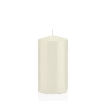 Votive candle / Pillar candle MAEVA, ivory, 6"/15cm, Ø3.1"/8cm, 69h - Made in Germany