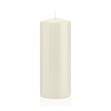 Votive candle / Pillar candle MAEVA, ivory, 20cm, Ø8cm, 119h - Made in Germany