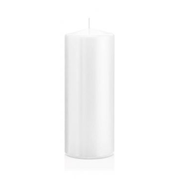 Votive candle / Pillar candle MAEVA, white, 20cm, Ø8cm, 119h - Made in Germany