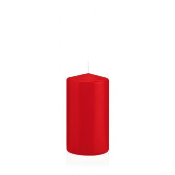 Votive candle / Pillar candle MAEVA, red, 5.1"/13cm, Ø2.8"/7cm, 52h - Made in Germany
