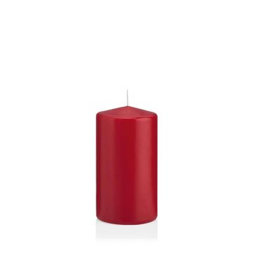 Votive candle / Pillar candle MAEVA, dark red, 5.1"/13cm, Ø2.8"/7cm, 52h - Made in Germany
