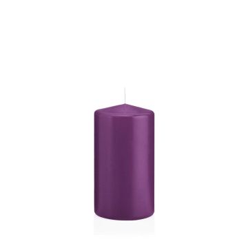 Votive candle / Pillar candle MAEVA, violet, 5.1"/13cm, Ø2.8"/7cm, 52h - Made in Germany