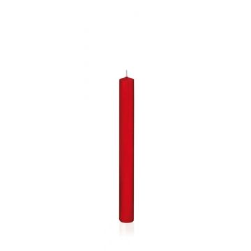 Dinner candle / Tapered candle TARALEA, red, 10"/25cm, Ø2,3cm, 14h - Made in Germany