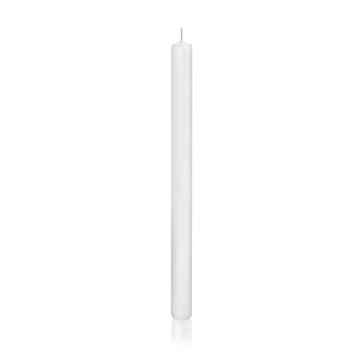 Dinner candle / Tapered candle TARALEA, white, 14"/35cm, Ø2,3cm, 18h - Made in Germany