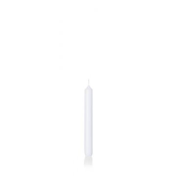 Candlestick / Taper candle CHARLOTTE, white, 7.3"/18,5cm, Ø 0.8"/2,1cm, 6,5h - Made in Germany