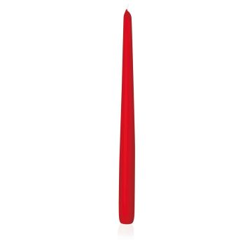 Table candle / Household candle PALINA, red, 16"/40cm, Ø1"/2,5cm, 15,5h - Made in Germany
