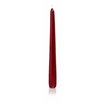 Table candle / Household candle PALINA, bordeaux, 10"/25cm, Ø1"/2,5cm, 8h - Made in Germany