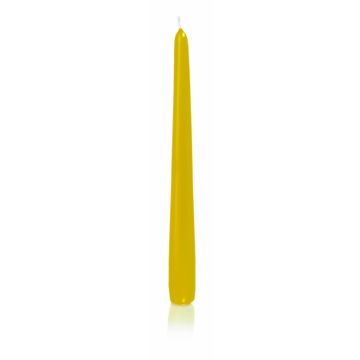 Table candle / Household candle PALINA, yellow, 10"/25cm, Ø1"/2,5cm, 8h - Made in Germany